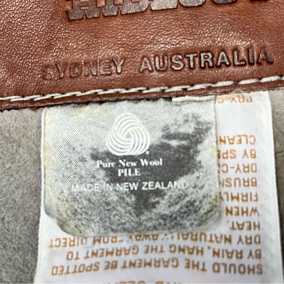 Skinny’s Hideout Vintage New Zealand Shearling Wool Gray Coat Women’s Small - Picture 13 of 15